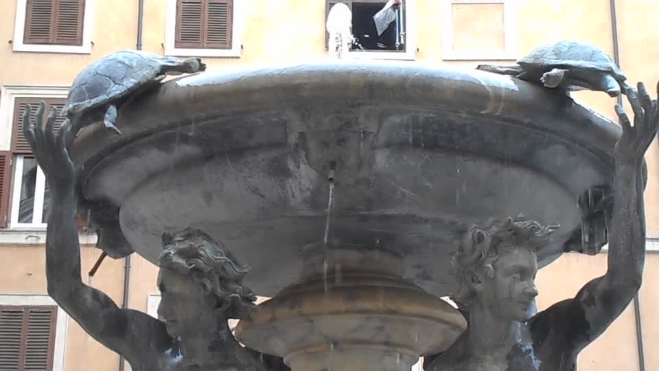 Fountain of the Tortoises (1581-1588) in Rome on sketch by Giacomo della Porta  with bronze sculptures by Taddeo Landini and tortoises perhaps by Gian Lorenzo Bernini (1658)