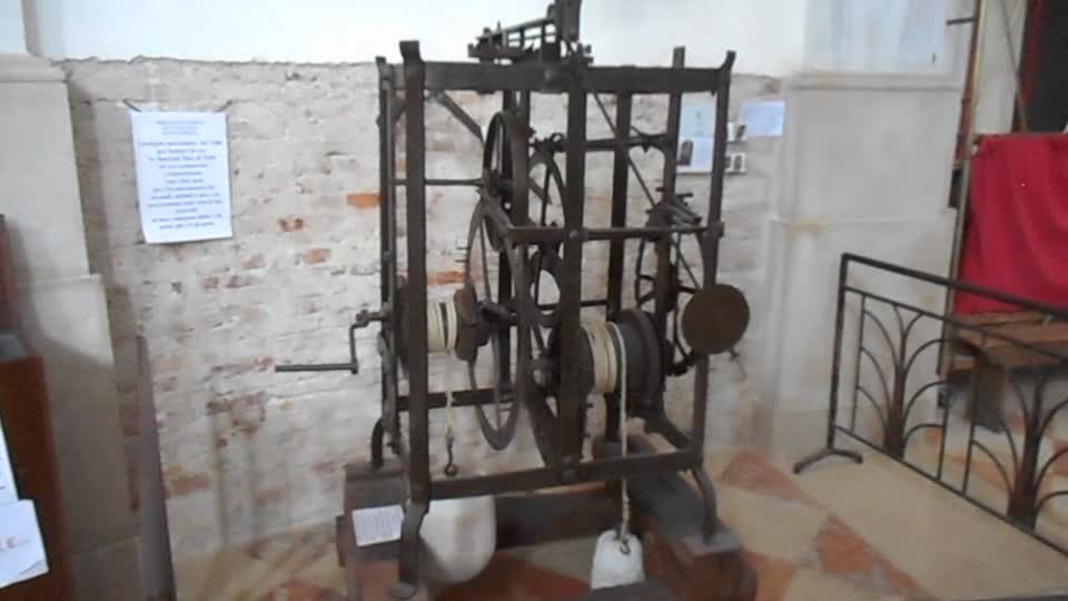 Historical clock (16th century) of bell tower of San Geremia Church in Venice