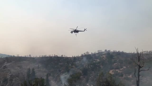 Water drops supporting suppression efforts in Division W