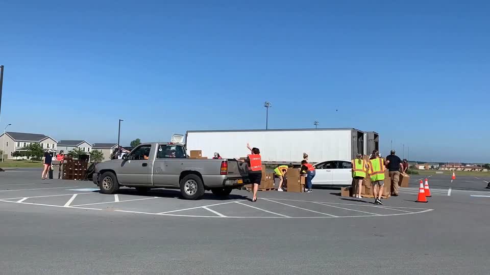 Community "Drive Thru" Food Box Distribution