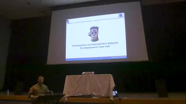 HHBN Pre-Deployment Town Hall