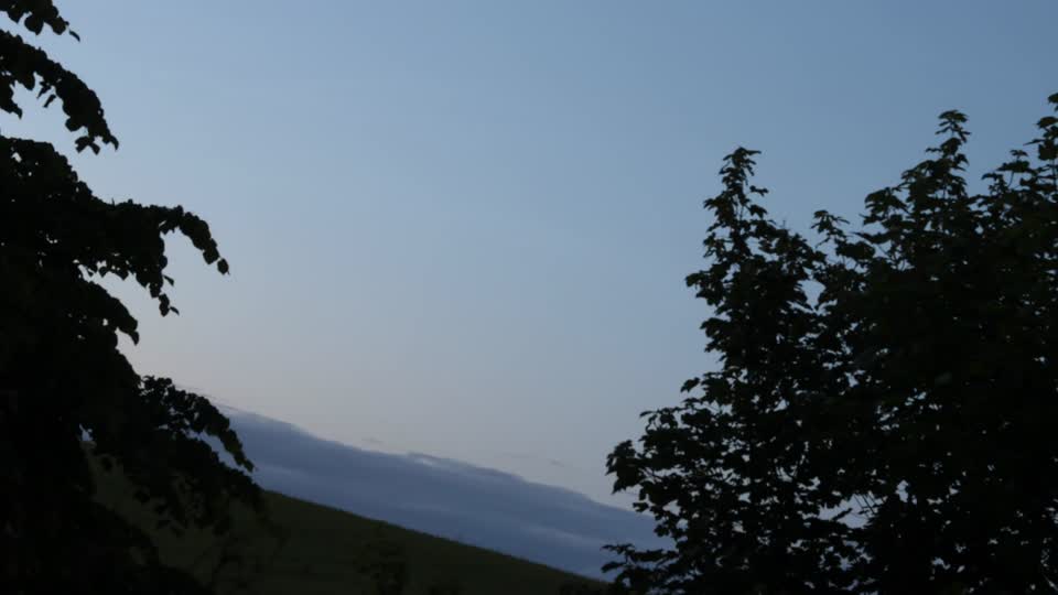 Evening sky over Field Timelapse