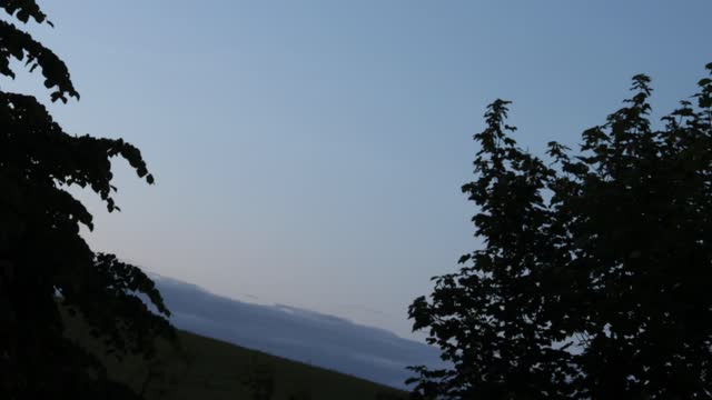 Evening sky over Field Timelapse