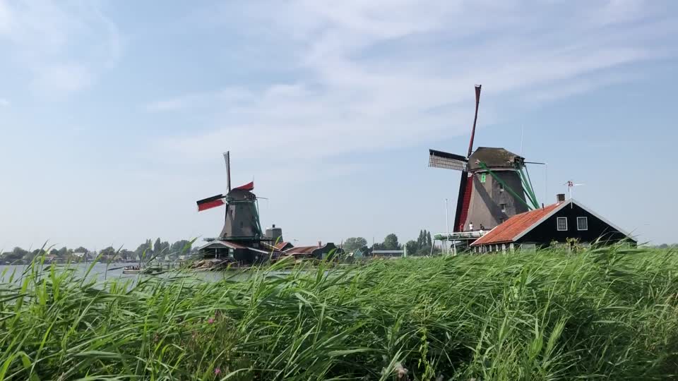 Windmolen, Zaanse Schans, Zaandam, Noord-Holland, Nederland