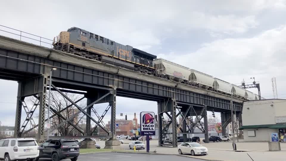 Train Leaving the C&O Railroad Bridge, Covington, KY