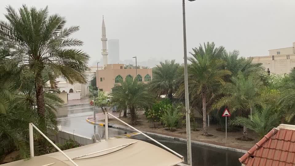 First rain this season