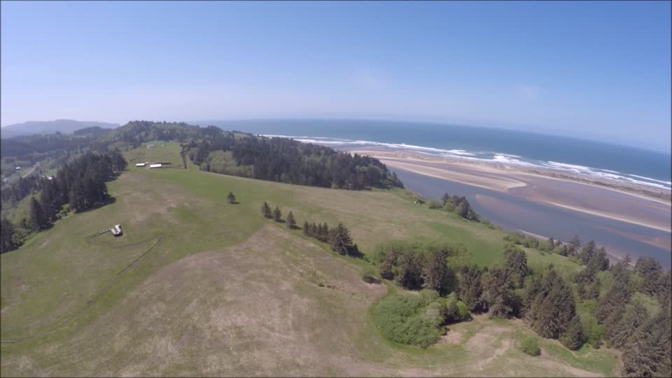 Aerial video above Nestucca Bay National Wildlife Refuge