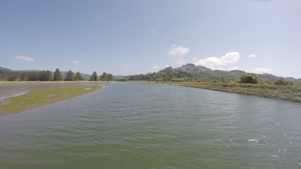 Aerial video above Nestucca Bay National Wildlife Refuge