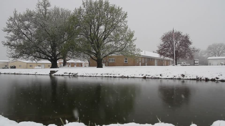 Snowy Ponds at Gavins Point National Fish Hatchery