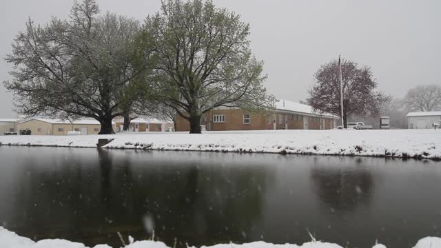 Snowy Ponds at Gavins Point National Fish Hatchery