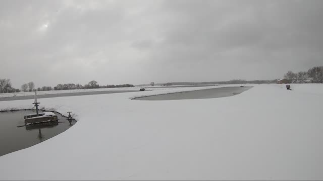 Snowy Ponds at Gavins Point National Fish Hatchery