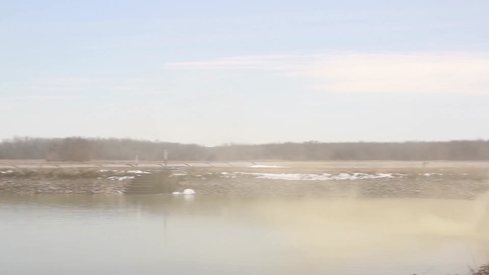 Fertilizing Hatchery Ponds at Gavins Point National Fish Hatchery