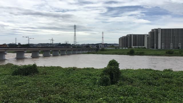 Tama River in Shibasakicho, Tachikawa-shi