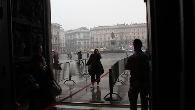 Down pour in Milan