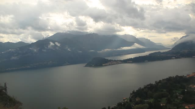 High above the clouds in Griante,Lombardy
