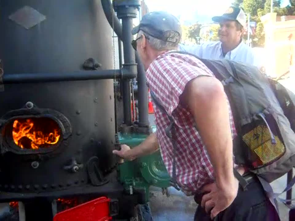 The donkey boiler goes toot!