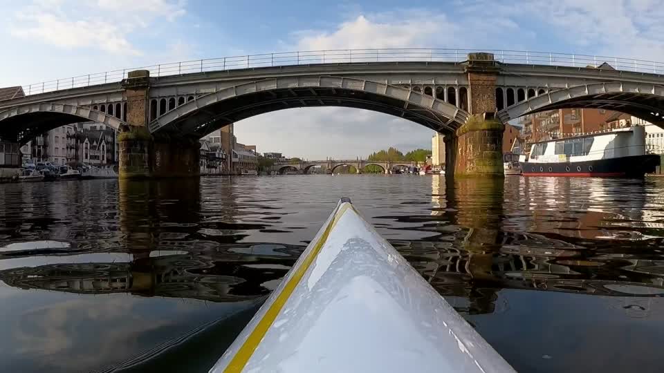 Kayaking under Kingston Railway Bridge