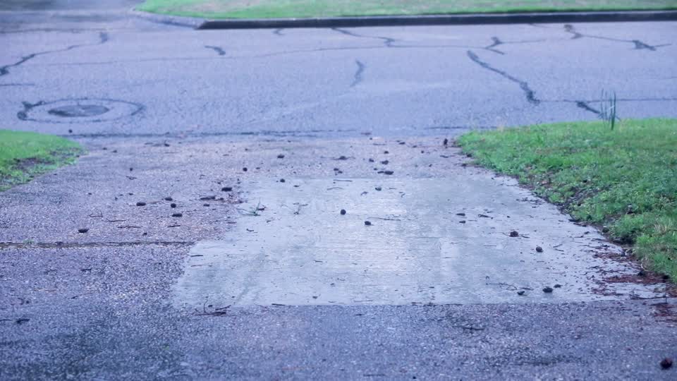 Rain on Driveway BRoll_10s
