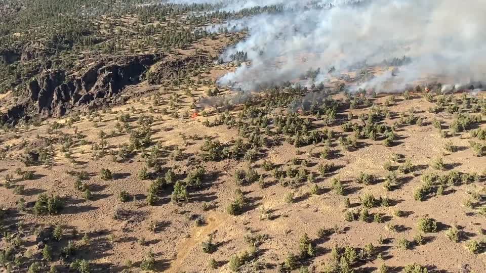 A Helitorch on Graves Creek Prescribed Burn