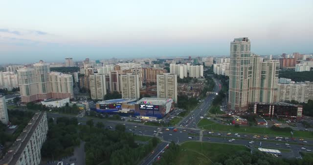 Moscow ulitsa Lobachevskogo oblique aerial