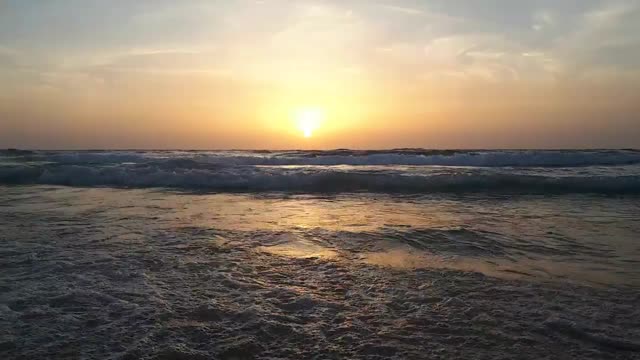 Sea amazing sunset - Crab point of view