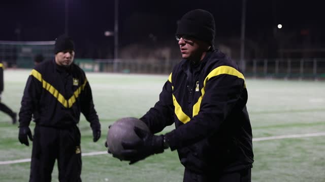 Soldiers participate in ACFT training as part of Thunder Academy
