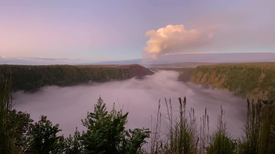 Kilauea Iki clouds timelapse video