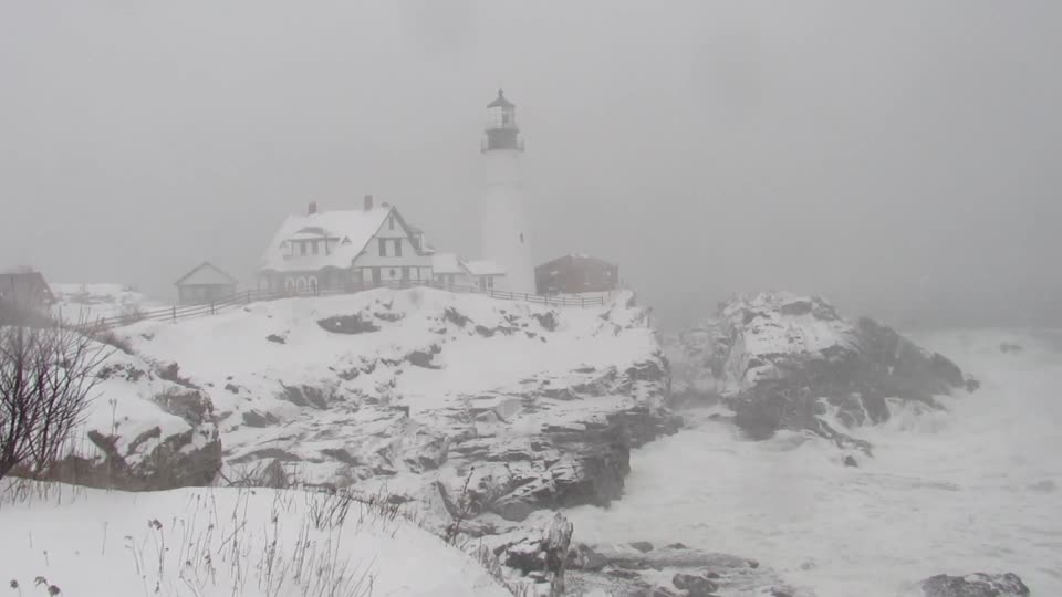 Portland Headlight Snowstorm