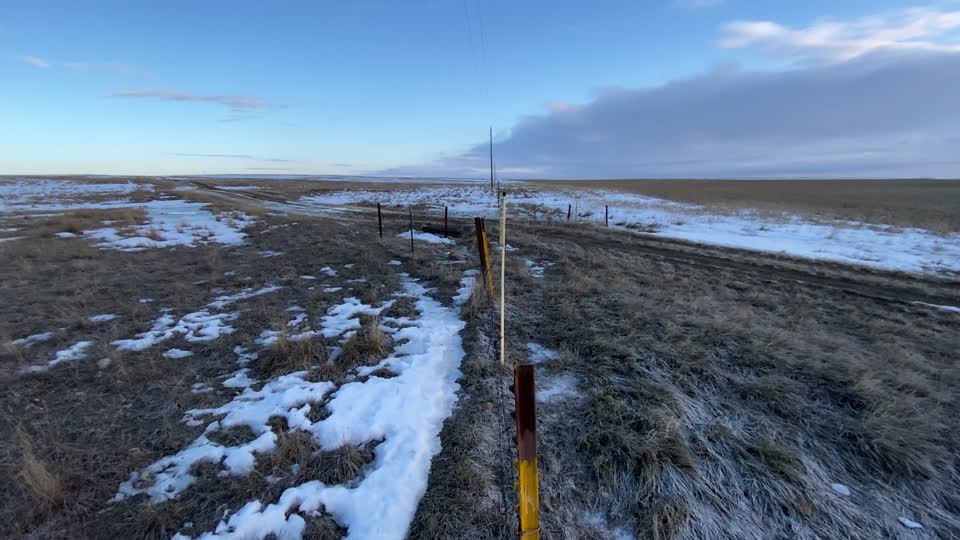 Fence line looking NW panning left