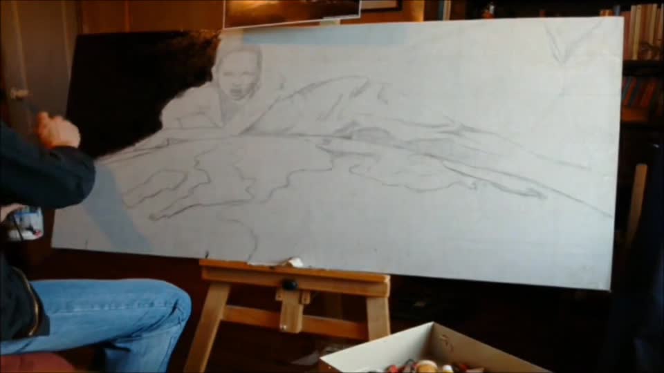 stopmotion - proceso de pintura -Retrato Shirley Manson