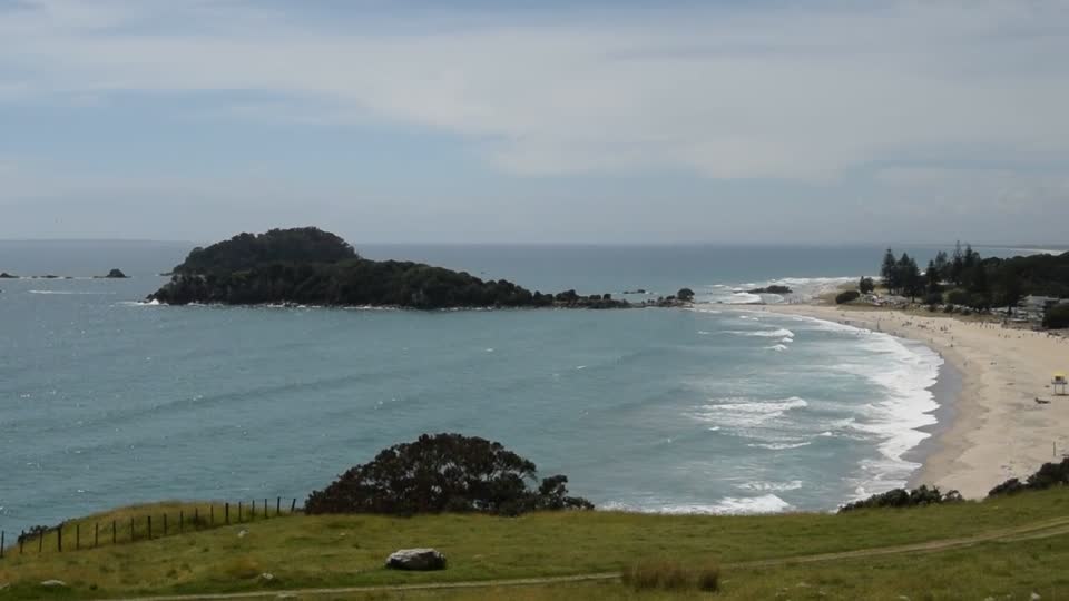 New Zealand. Tauranga. The view of Tauranga from the local hill top.