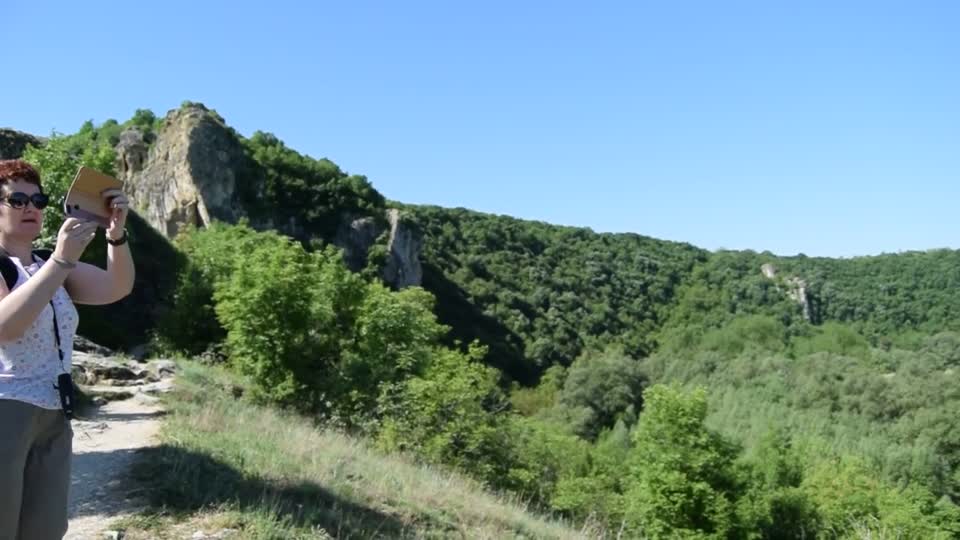 Ruse, (Rousse). Ivanovo Bulgaria. The Rock-hewn Churches of Ivanovo. We took the longer, but less steep route up and admired the view on the way. Info below.