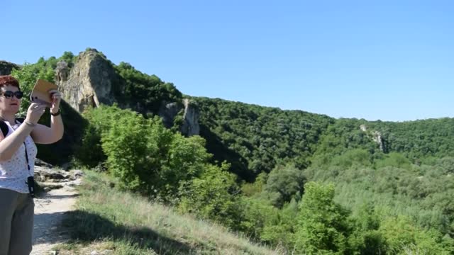 Ruse, (Rousse). Ivanovo Bulgaria. The Rock-hewn Churches of Ivanovo. We took the longer, but less steep route up and admired the view on the way. Info below.