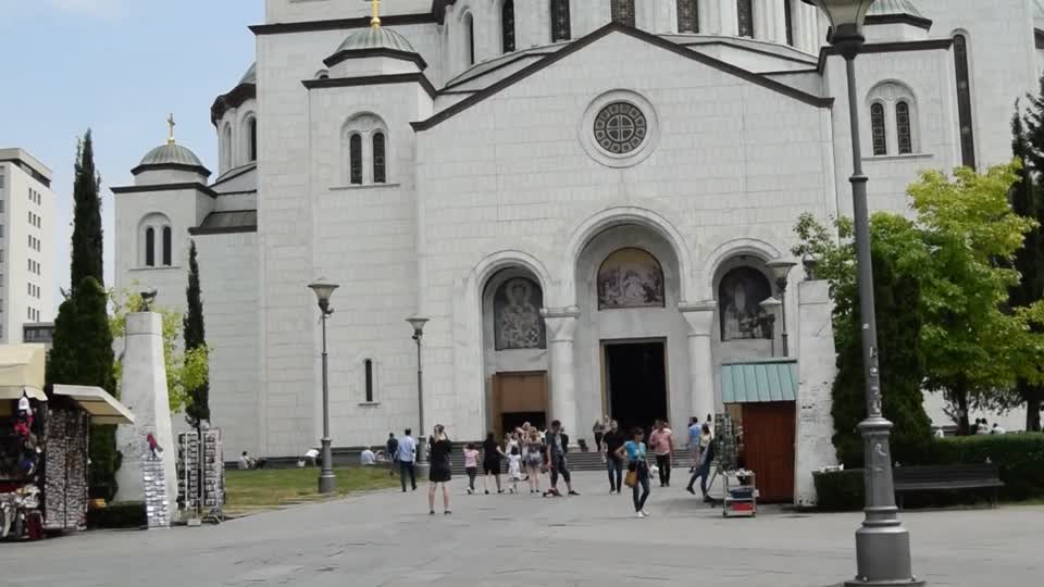 Bucharest to Budapest. Belgrade. Serbia. St Sava Church the world's largest orthodox cathedral.  The crypt of the cathedral is finished as of May 2018.  When we were there a wedding was taking place.