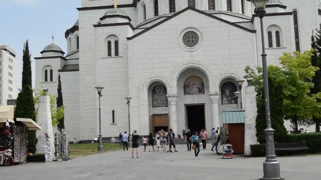 Bucharest to Budapest. Belgrade. Serbia. St Sava Church the world's largest orthodox cathedral.  The crypt of the cathedral is finished as of May 2018.  When we were there a wedding was taking place.