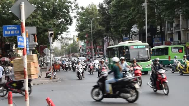 Vietnam. Ho Chi Minh City.  Traffic that looks worse than it is!