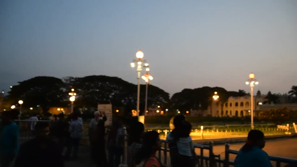 India. Mysore. Mysore Palace. We visited again in the evening at dusk to see the illuminations when it gets dark.
