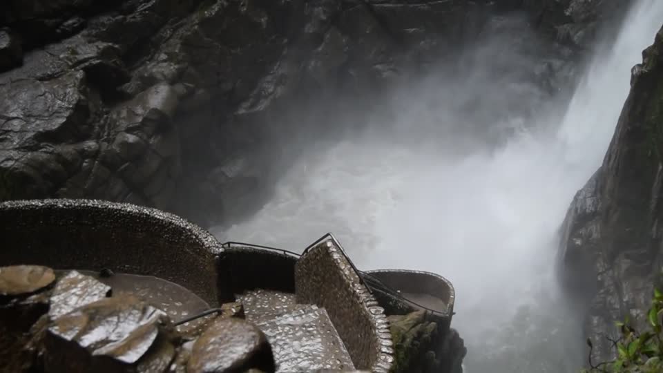 Ecuadoe. Baños. The Pailon del Diablo (Devil's Cauldron).