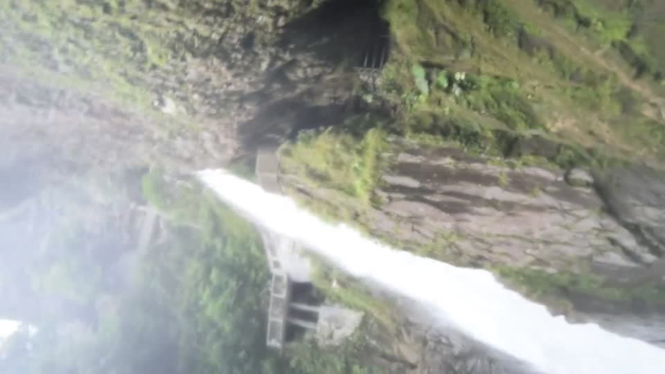Ecuador. Baños. The Pailon del Diablo (Devil's Cauldron).