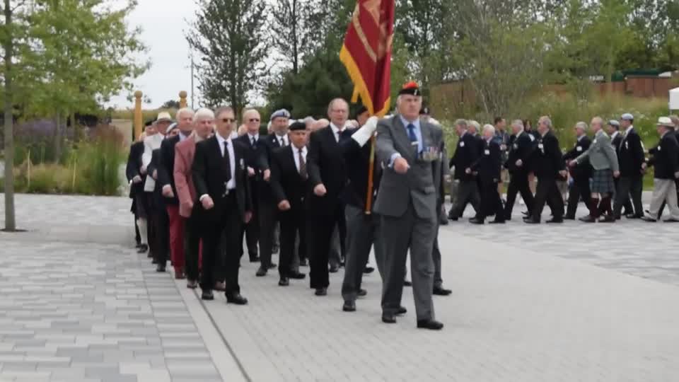 England. Staffordshire. Alrewas. National Memorial Arboretum.  The Arborfield Old Boys Association. Annual reunion parade.