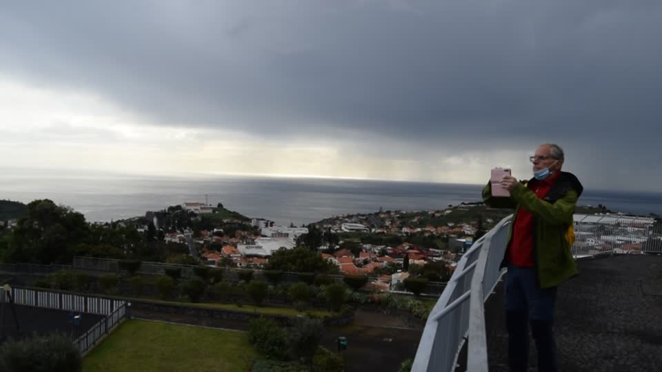 Madeira.  West of Funchal we went to a view point. VIDEO.