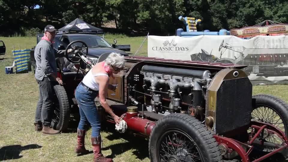 UK. Worcestershire. Stourport vintage steam rally and country show. Fiat Isotto Fraschini.  Land Speed Record Machine. 1905.