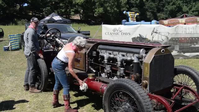 UK. Worcestershire. Stourport vintage steam rally and country show. Fiat Isotto Fraschini.  Land Speed Record Machine. 1905.