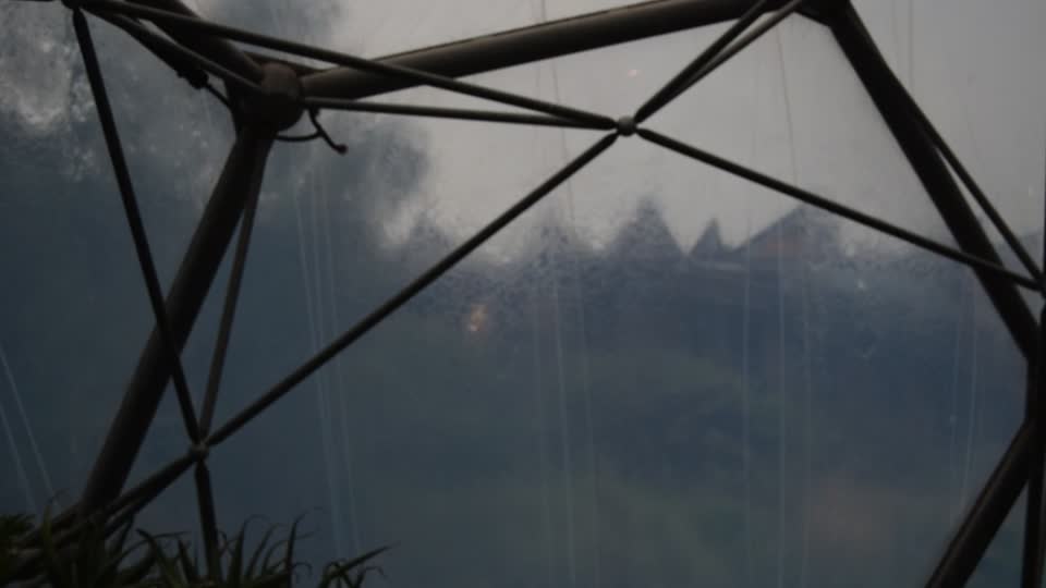 UK. Cornwall. Eden Project. 3 miles from St Austell. The Mediterranean biome.  Then the weather turned real nasty, luckily we were not caught outside in the torrential rain and lightning.  We left the Eden Project, dry.
