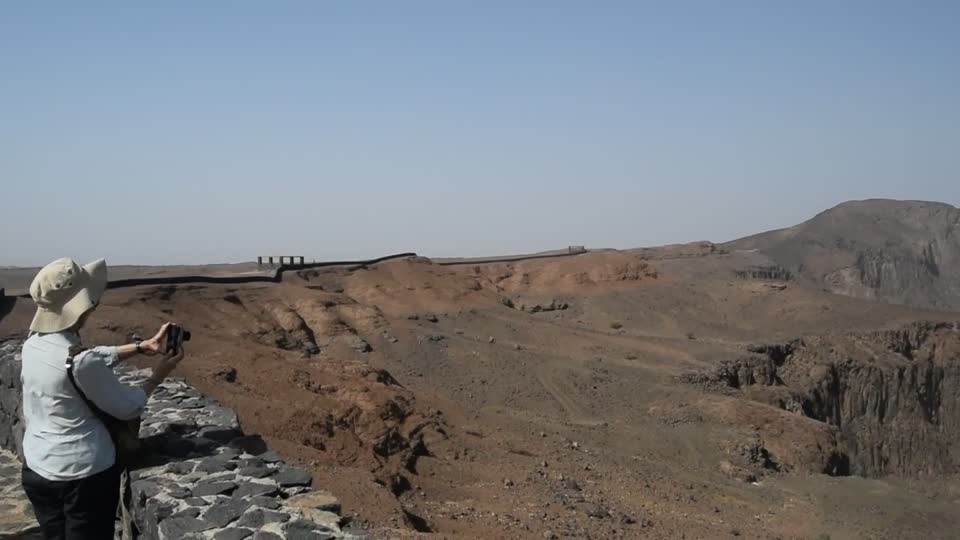 Saudi Arabia. Al Wahbah Crater. We visited a 4 Km diameter crater. Thought originally that it was caused by a meteorite crashing into earth..