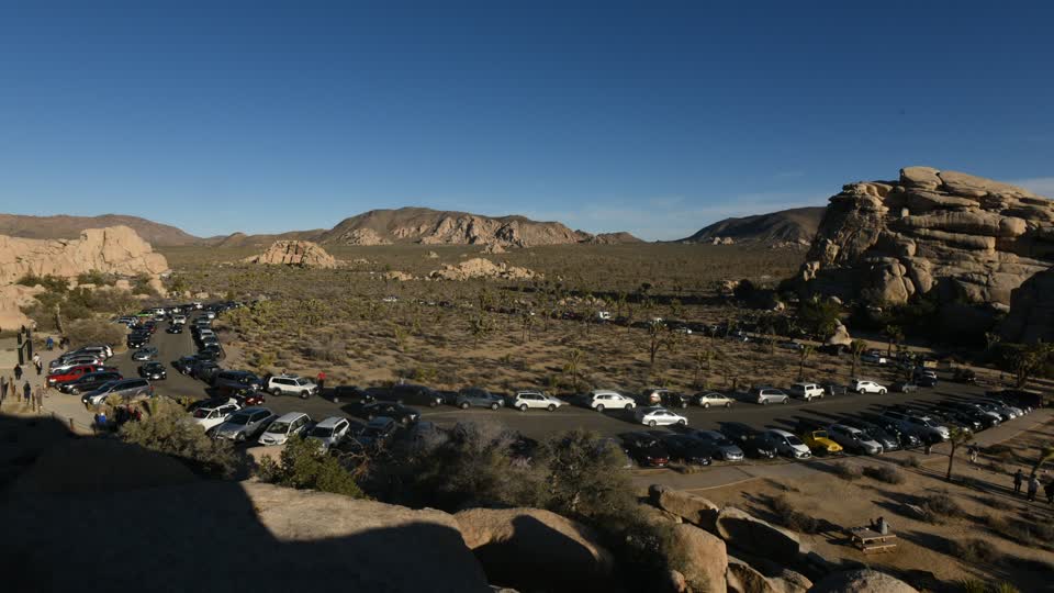 Traffic at Hidden Valley Parking Area