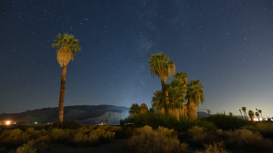 The Milky Way over the Oasis of Mara