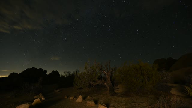 Skull Rock Trail at night